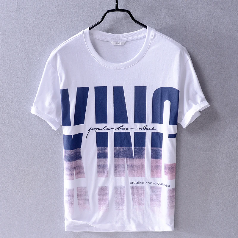 

2019 Summer men's casual printed cotton t-shirt comfortable loose men t shirt brand fashion t shirts for men tops tshirt male