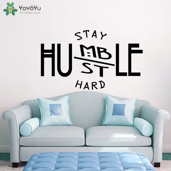 Motivation Wall Decal Quotes Stay Humble Hustle Hard Vinyl Stickers Office Modern Decor Removable Art Motivation Wall Decal Quotes Stay Humble Hustle Hard Vinyl Stickers Office Modern Decor Removable Art