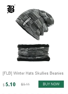 [FLB] зимняя шапочка-шарф skullies beanies Мягкий Череп теплая мешковатая шапка маска Gorros зимние шапки для мужчин женщин трикотажные HatF18025