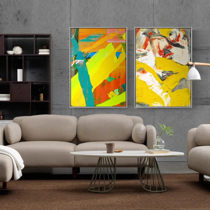 

Modern Abstract bright Colorful Pattern Canvas Painting Posters And Prints Wall Art For Living Room Aisle Entrance Home Decor
