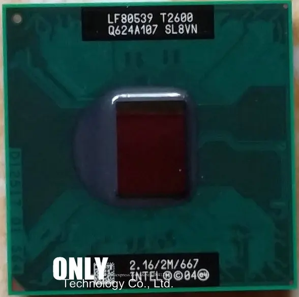 1x Intel Core Duo T2600 SL8VN SL9JN 2.16 GHz 2MB 667MHz 32 Bit Socket Processor
