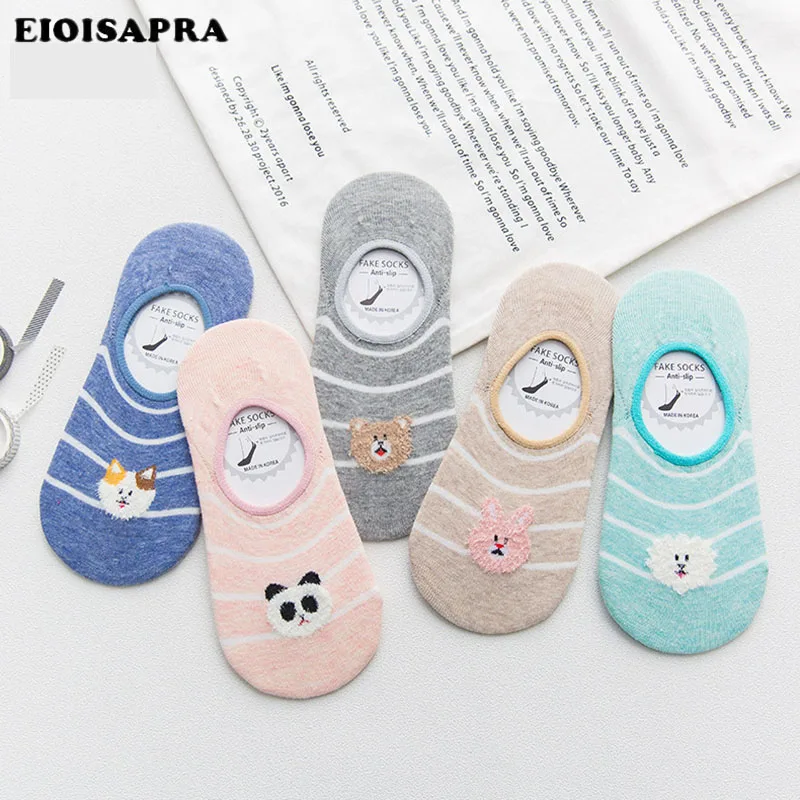 [EIOISAPRA] 5 пар милые забавные носки для животных креативные с рисунком кошки/панды