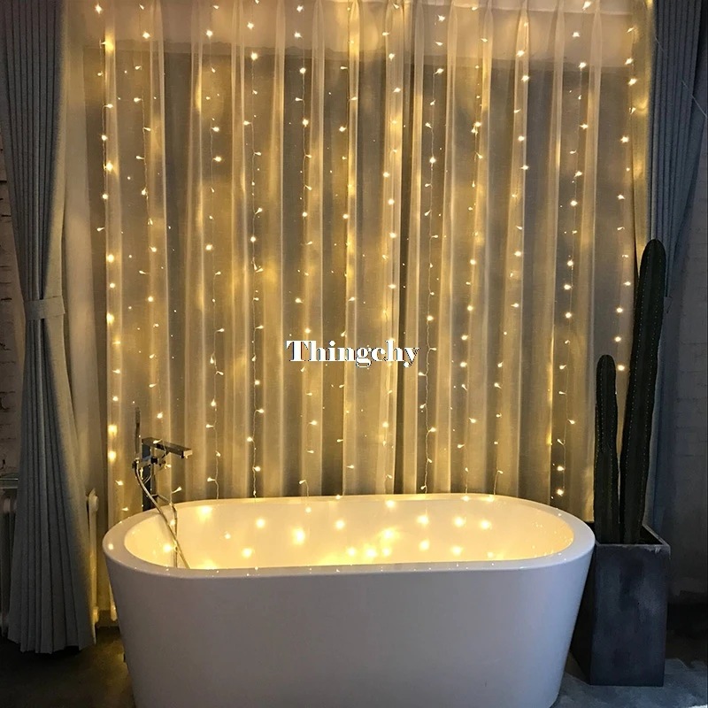 

3Mx3M 300 LED icicle Lamp Curtain String Fairy Light 300 Bulbs Xmas Christmas Wedding Decoration home Garden party Garland Decor