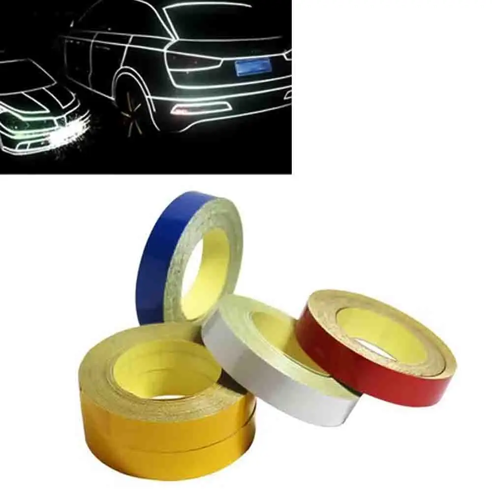 5Mx1CM Car Styling Reflective Warning Strip Tape Vehicle Body Decor Stickers DIY Schilder
