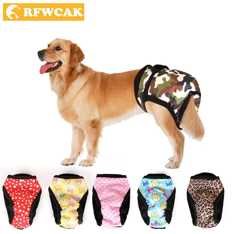 

RFWCAK New British Cotton Pets Hygiene Pants Bitch Sanitary Trousers Security Teddy Anti-harassment Physiology Panty Dog Shorts