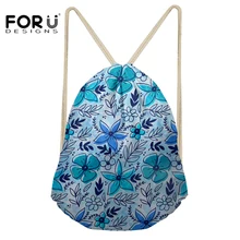 FORUDESIGNS/сумка на шнурке спортивный рюкзак сумка с цветочным принтом Yog сумка для девочек и мальчиков фитнес и Велоспорт Спорт тренажерный зал мешок пляжная сумка