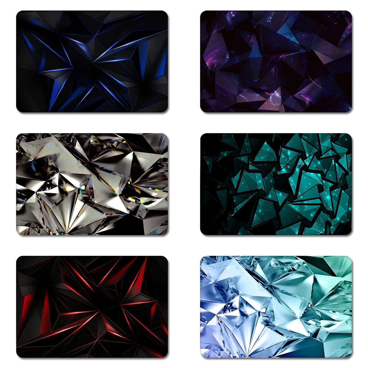 

Diamond Glass Crystal Geometric Cool Designs Nature Rubber Table Mouse Pad Laptop Computer Enclosure Mousepad Mat