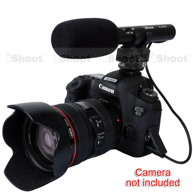 MIC DC/стерео микрофон Микрофон для Nikon D4/D4S D3S/D810A/D810/D800/D800E/D750/D610/D600