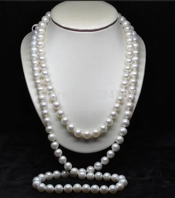 

Natural AAA GRADE 7-8MM WHITE PEARL NECKLACE 76" Long