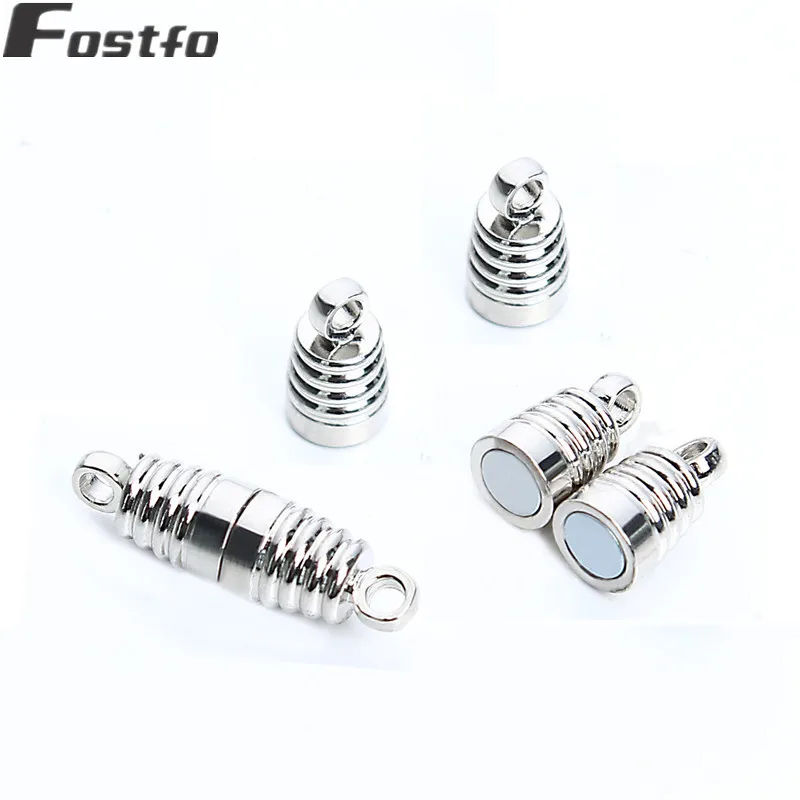 

Fostfo 10pcs/lot 5*17.5mm Magnetic Clasps Hooks Magnet Buckle Connectors Claps For Bracelet Necklace DIY Jewelry Making Craft