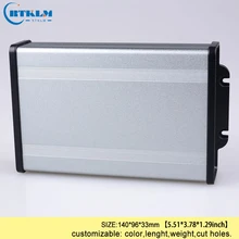 Z tworzywa sztucznego ABS aluminiowa obudowa dla projekt elektroniki box diy druciana skrzynka przyłączeniowa wytłaczanie aluminium obudowa oprzyrządowania 140*96*33mm