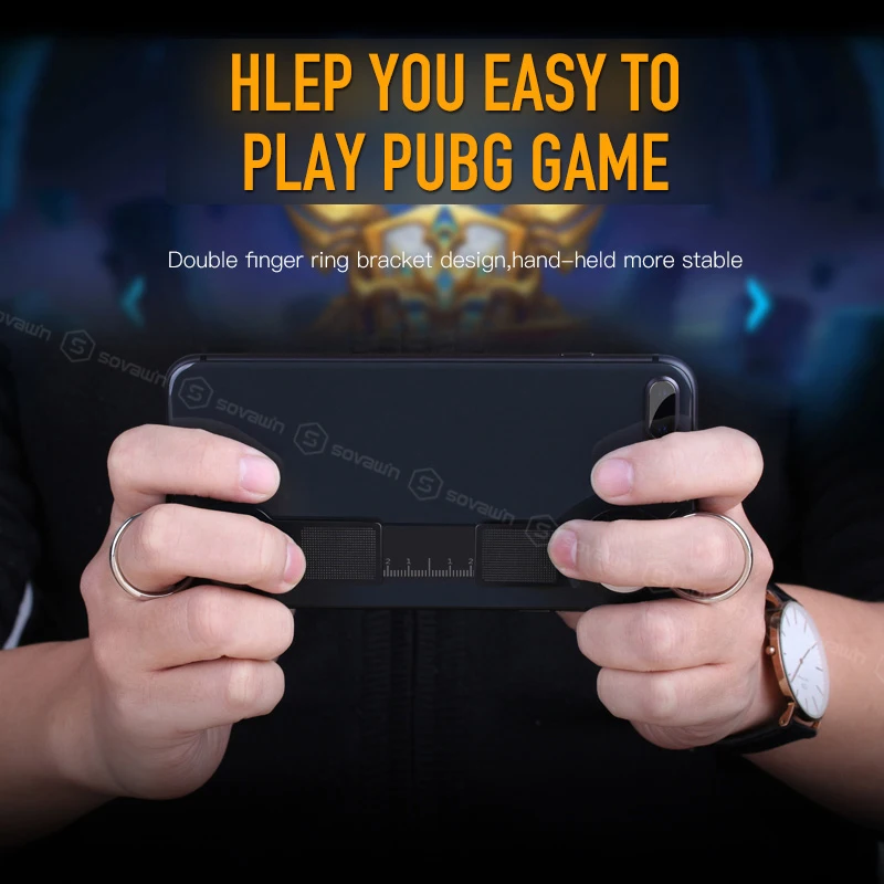Мобильный геймпад Sovawin PUBG портативный черный складной игровой контроллер с