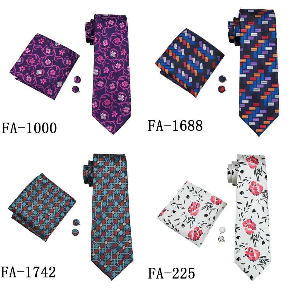 20 видов стилей мужской галстук Цветочный Шелковый Галстук Hanky запонки наборы галстуков для мужчин s gravata для свадебной вечеринки бизнес Барри. Ван