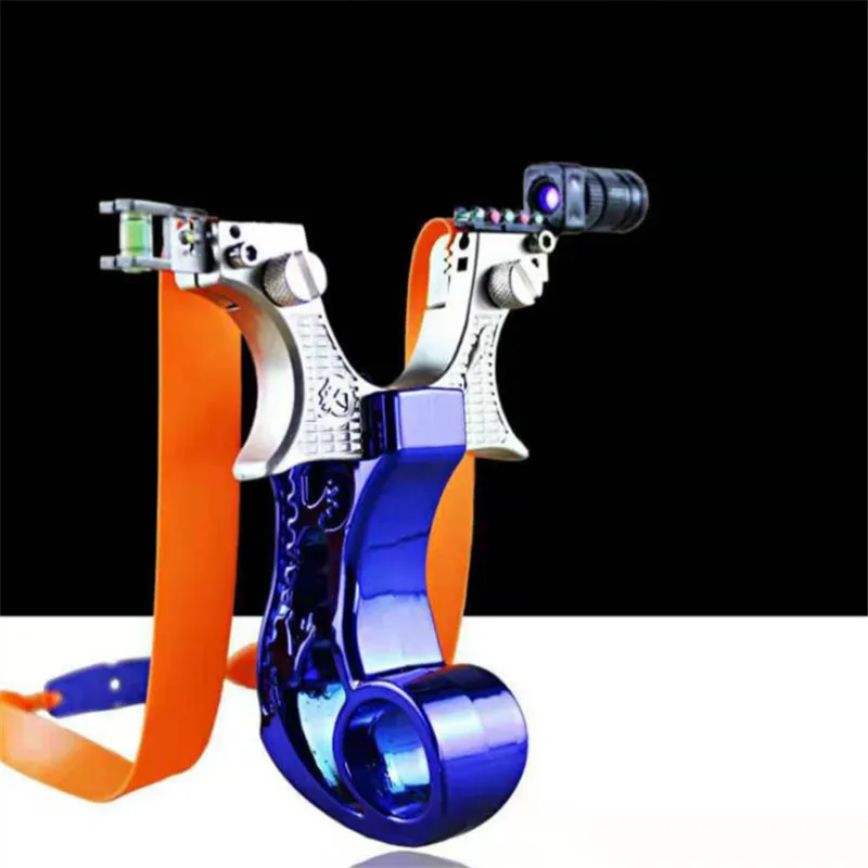 

Slingshot hunting alloy catapult with rubber tube outdoor shooting slingshot set high quality new 2019