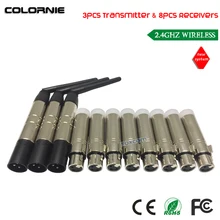 DHL Free Shipping DMX512 DMX Dfi DJ Wireless system 3pcs Transmitter and 8pcs Receiver Transceiver 2 4g wireless dmx512 transceiver and receiver easy to use embedded inside the light