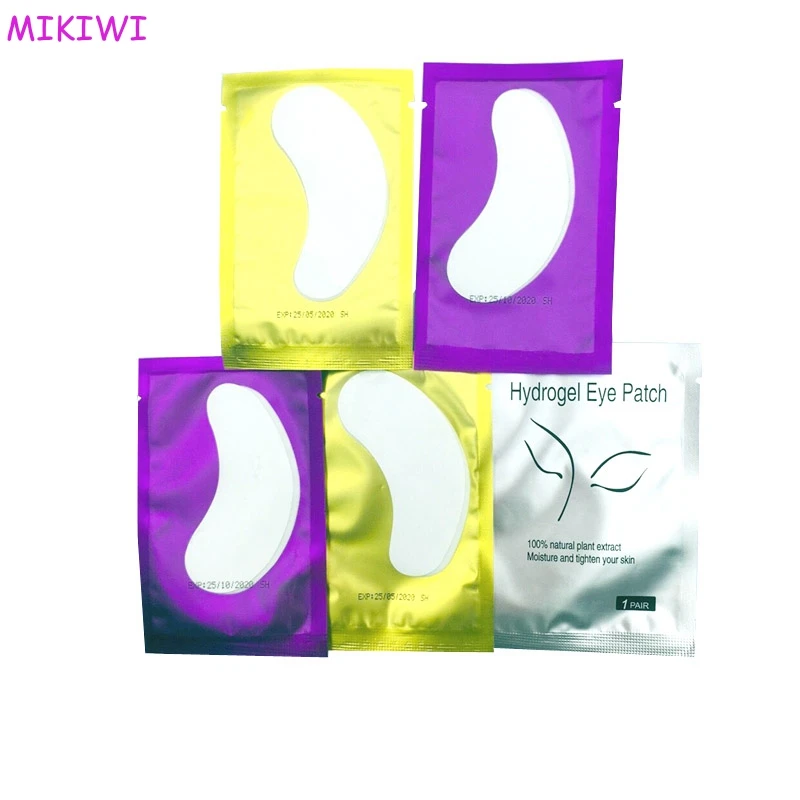 

MIKIWI 100pcs Patches for Eyelash Extension Under Eye Pads Paper Patches Pink Lint free Stickers for False Eyelashes