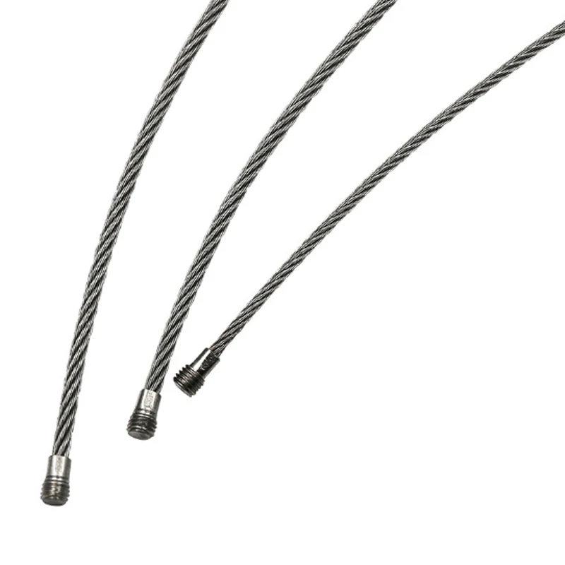 5 шт. 1,5/2 мм брелок тег веревка из нержавеющей стали кабель петля винт устройство блокировки Кольцо Брелок Круг лагерный канат фитинги