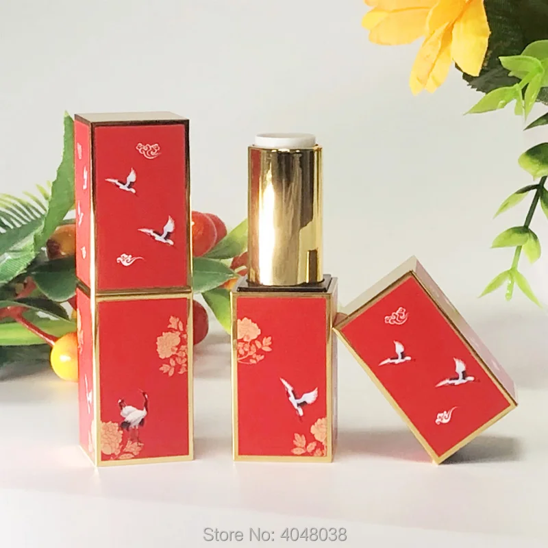 12.1mm 3D Chinese Classical Lip Balm Tube Empty Plastic Refillable Bottle Lipstick Tube Magnetic Buckle Lipbalm Container (3)