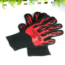 Дизайн силиконовые перчатки для барбекю гриля перчатки для барбекю термостойкие перчатки-Прихватки EN-407