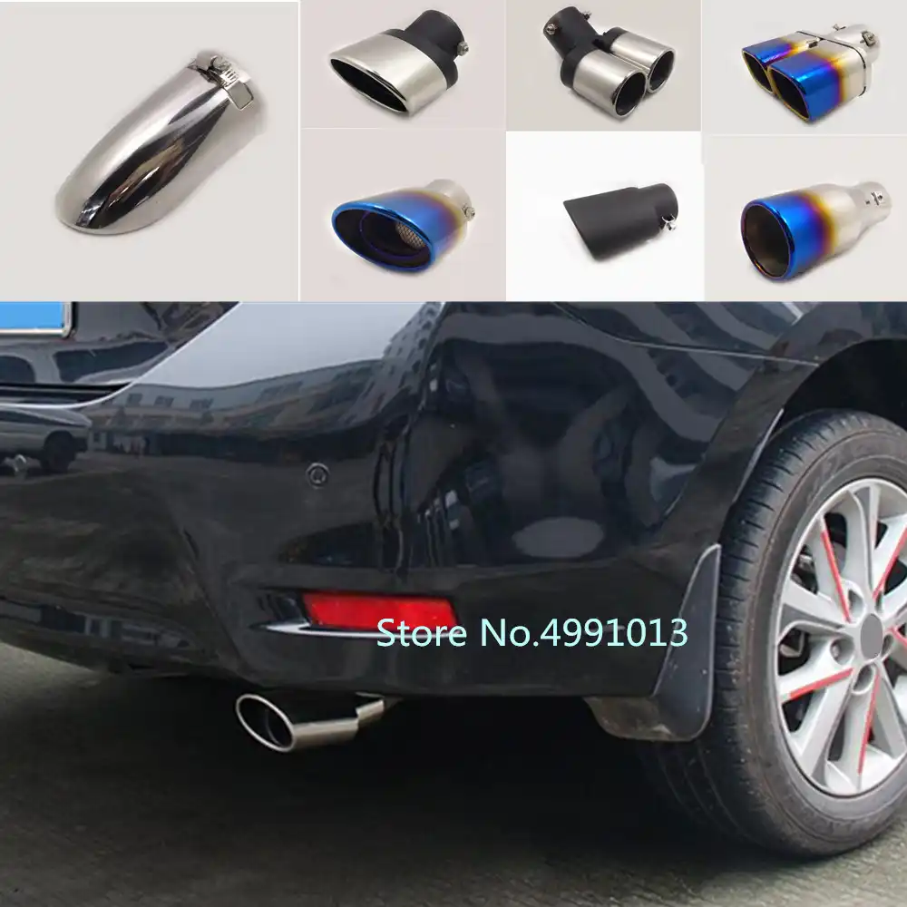 トヨタカローラアルティス 14 15 16 車カバーマフラー外装バックエンドパイプ専用に排気先端ステンションテールアウトレット飾り 排気マニホールド Aliexpress