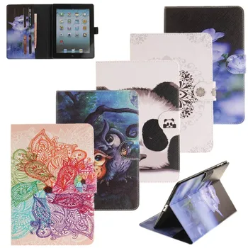 

Flip Small Stand Wallet Tablet Case For iPad 2 3 4 Case Holster Case Cartoon Holster Stent Protection Cover Girls Gift