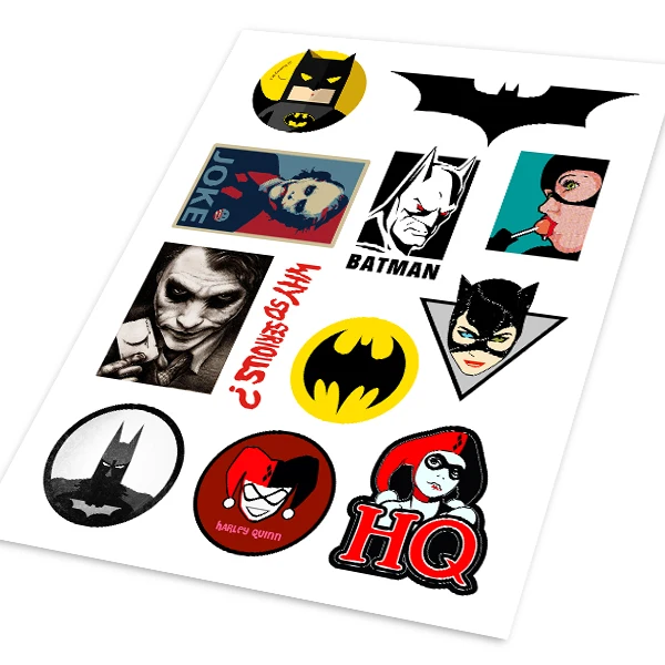A4 Batman Cartoon Hero Colored Car Styling Hellaflush Graffiti Sticker Auto Motorcycle Bike Laptop Skatboard Phone