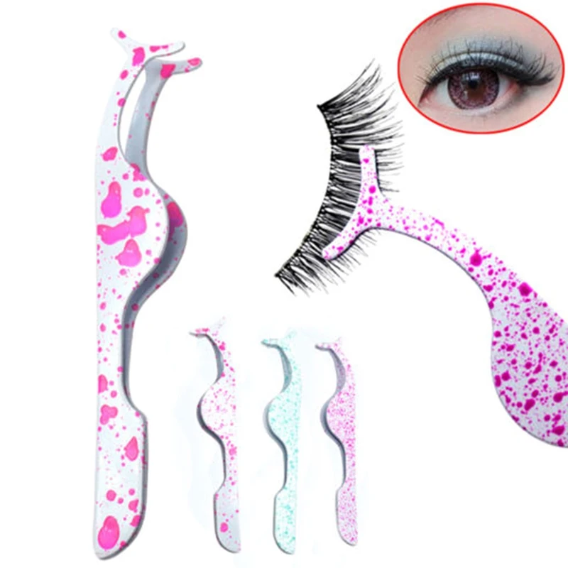 

1PC Pro Stainless Steel Eyelash Curler Extension Applicator Remover Clip Eyebrow Eye Lashes Tweezers Nipper Tool Pink Black