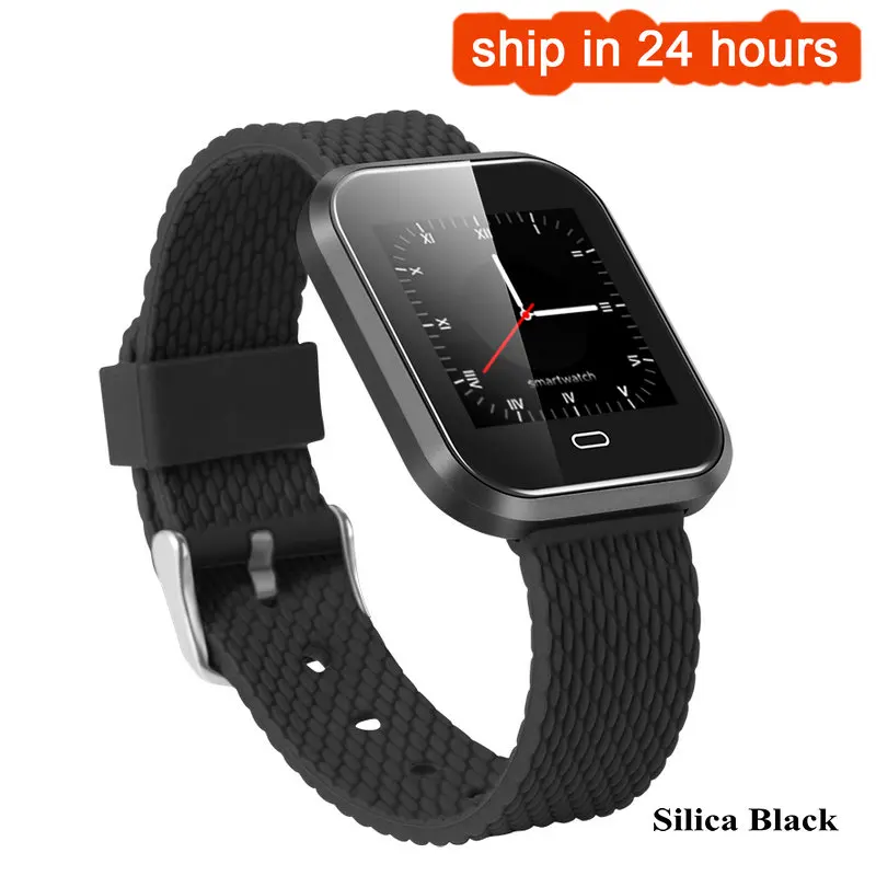 CD16 Смарт часы кровяное давление мониторинг сердечного ритма IP67 шаг спортивные фитнес часы Мужская мода Смарт часы для Android IOS - Цвет: Silica Black