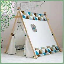 Прекрасный Chiristmas Настоящее детская палатка белый ткань вигвама детская кровать палатки indoor детей бледный дом