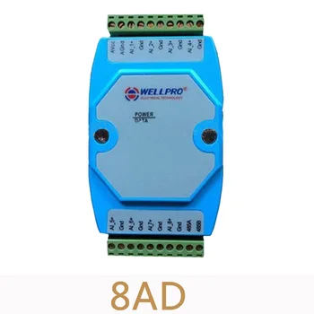 

2pcs/lot 8AD 4-20MA/0-20MA 8 Road analog input isolation data acquisition module Current Collecting module MODBUS RS485