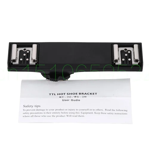 

2 Flash Hot Shoe TTL Off-Camera Speedlite Sync Cord Arm Bracket for Nikon D3200 D5200 D5300 D7000 D7100 D7200 D810 D800 D90 DSLR