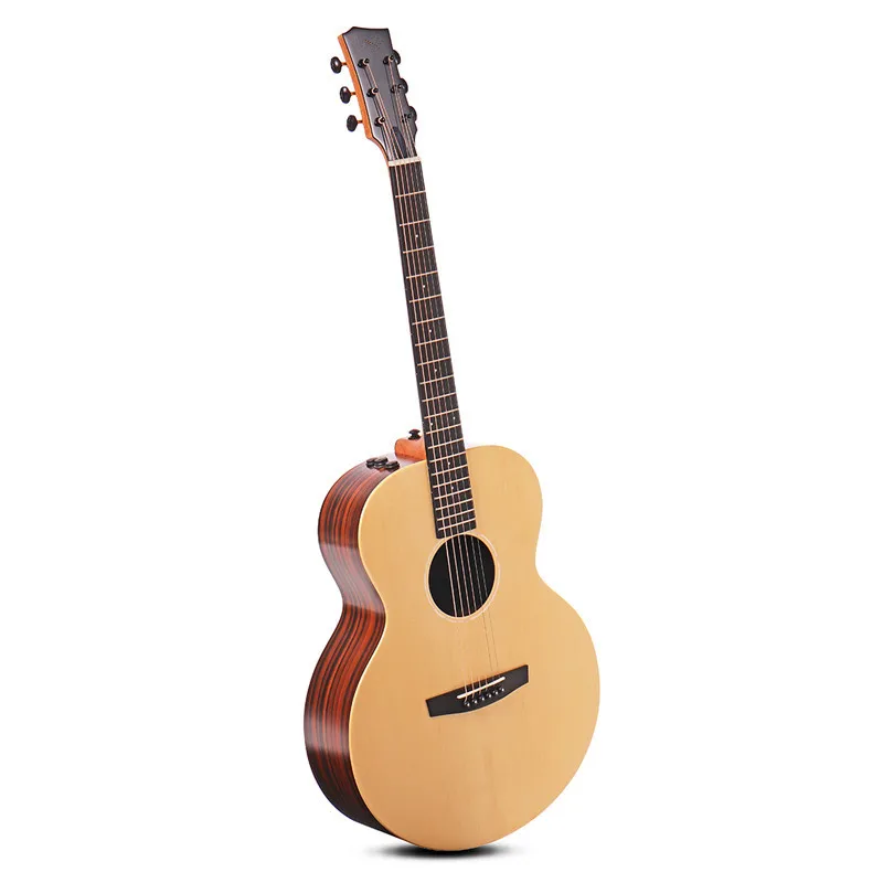 

41 Inches 6 String Guitar Kit Spruce Wood Acoustic Folk Guitare AJ Barrel Type Electric Guitars Professional Musical Instruments