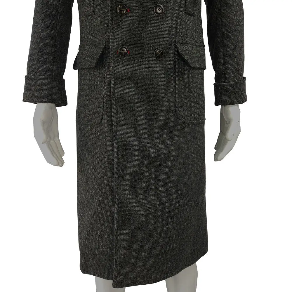 Sherlock Holmes Cosplay Costume Jacket Men's Cape Men Long Trench Slim Fit Overcoat Male Jackets Fashion Wool Trench Outerwear (11)