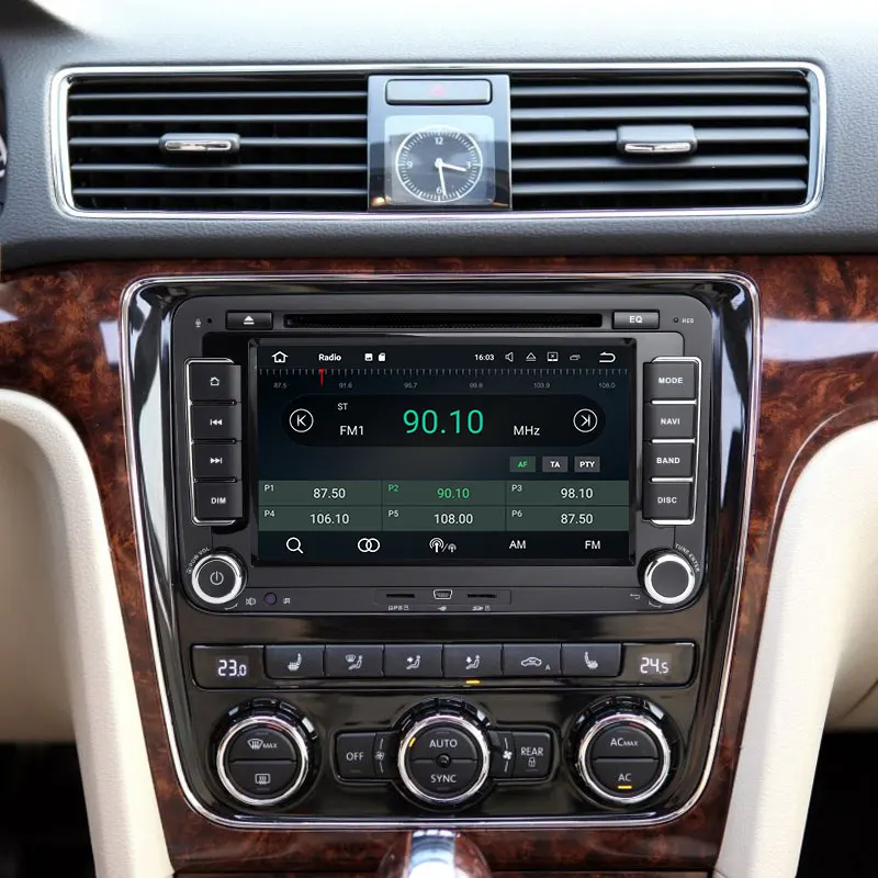 Discount 7"AutoRadio 2 Din Android 8.1 Car DVD Player for VW Golf 5 6 Polo T5 Passat b6 Skoda Octavia 2 3 Seat Leon 2Tiguan GPS Naigation 1
