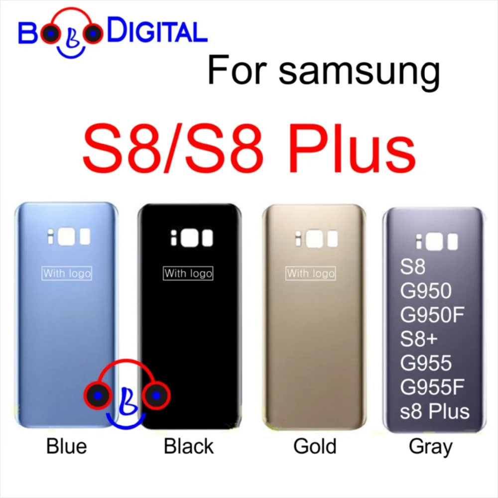 Для samsung S8 G950F Задняя стеклянная крышка батарейного отсека задняя стеклянная крышка корпуса для samsung S8 Plus S8+ G955F задняя крышка