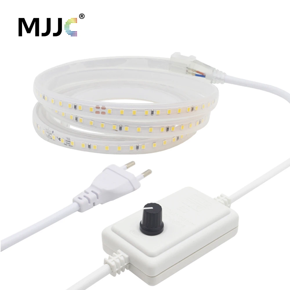 

LED Strip 220V SMD 2835 Dimmable Waterproof LED Stripe Tape Light 1M 5M 10M 15M 20M 25M 30M Outdoor Garden Lighting with EU Plug