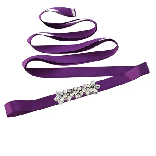TOPQUEEN S330 Accessoire Mariage Свадебный с кристаллами талии Ремни для свадебное платье стразы акцентированные свадебные створки для Вечеринка - Цвет: Purple