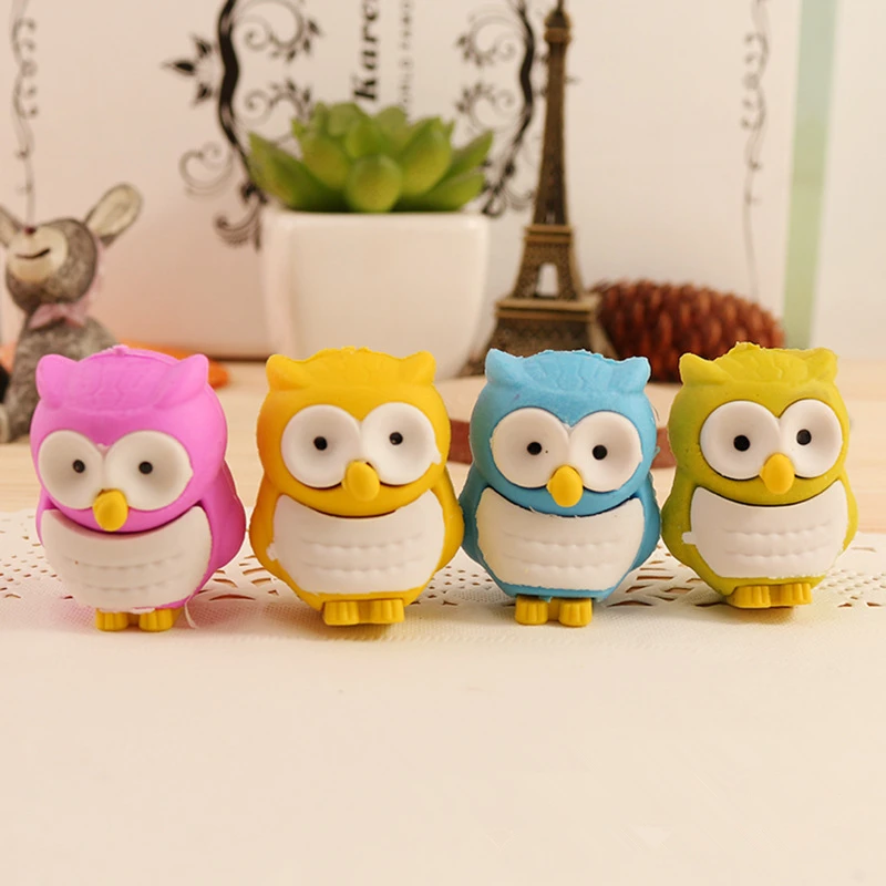 1 Pc Kawaii Nouveaute Hibou Caoutchouc Gomme Crayon Papeterie Magasin Ecole Fournitures De Bureau Art Dessin Papelaria Creatif Enfant Mignon Cadeau Aliexpress