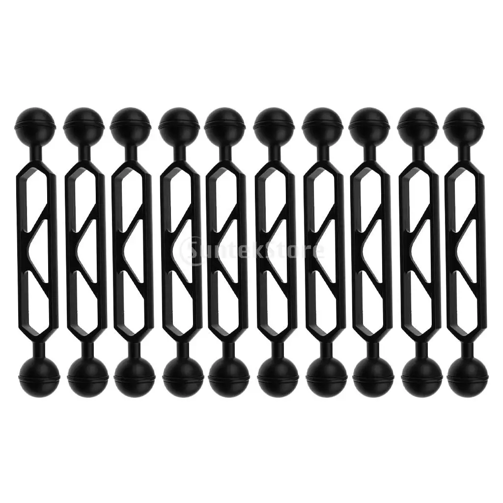 10Pieces 6'' Dual Joint Ball Extension Aluminum Alloy Arm Diving Underwater Camera High Strength, Corrosion Resistance
