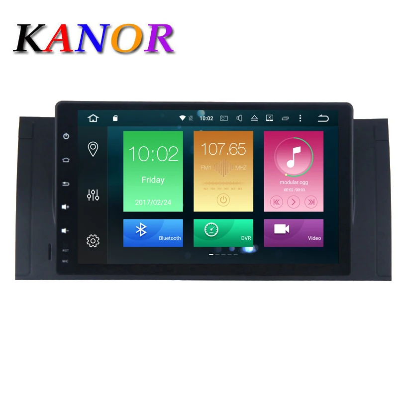 

KANOR Android 9.0 9" 2din Car Radio Player Multimedia For BMW/E39/X5/M5/E53 With 4G RAM Canbus Wifi GPS Navigation Radio