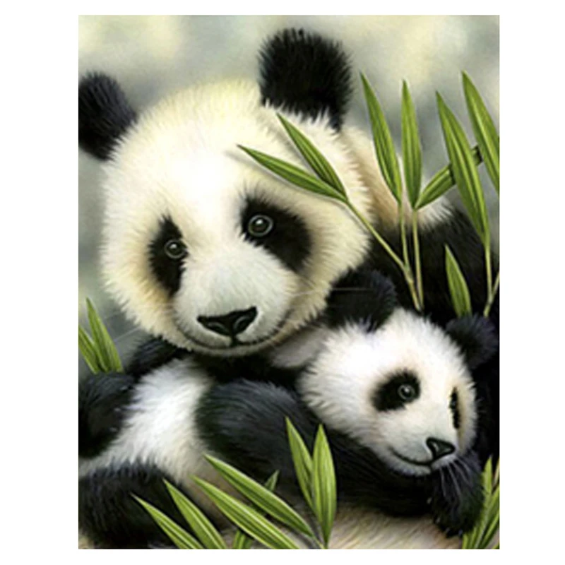 

5D Diy Diamond Painting Cross Stitch Needlework Full Square Drill Mosaic Diamond Embroidery Panda Animal Rhinestone Home Decor