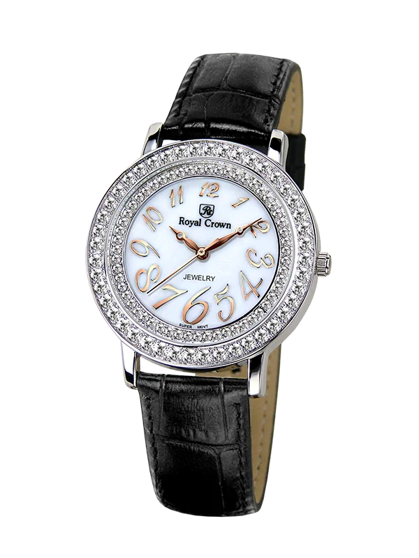 Royal Crown Jewelry Watch 3632 Italy brand Diamond Japan MIYOTA platinum Dress Colorful Bracelet