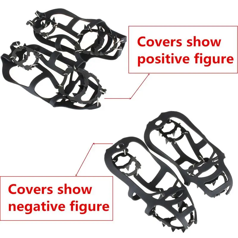 BSAID, 1 пара, Нескользящие скобы, ледяной захват, 18 зубов, зажимы с шипами для льда, снега, альпинизма, пеших прогулок, женские, мужские ботинки, бахилы