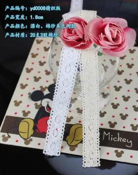 

300yards 1.8 cm cotton lace trim manufactory Christmas gift decoration DIY Handicraft clothing accessories sewing materials