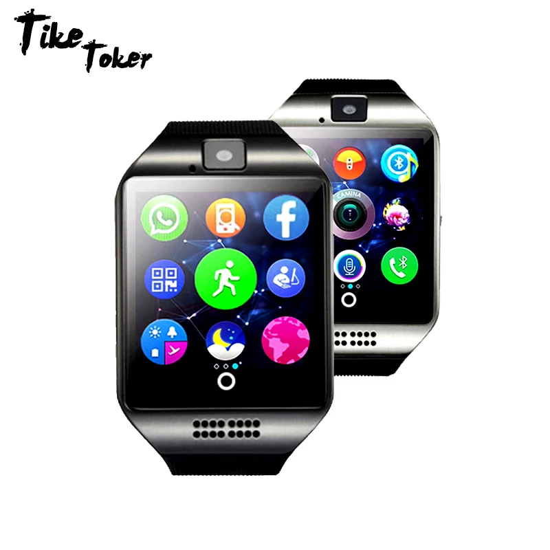 Умные часы TIke Toker Q18 с камерой Facebook Whatsapp Twitter синхронизация SMS Смарт поддержкой SIM TF