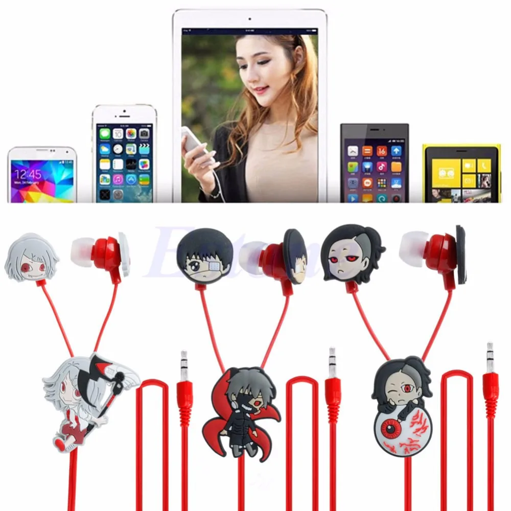

Anime Tokyo Ghoul Kaneki Ken Earphone Cute Earbuds Headphones Headset Cosplay