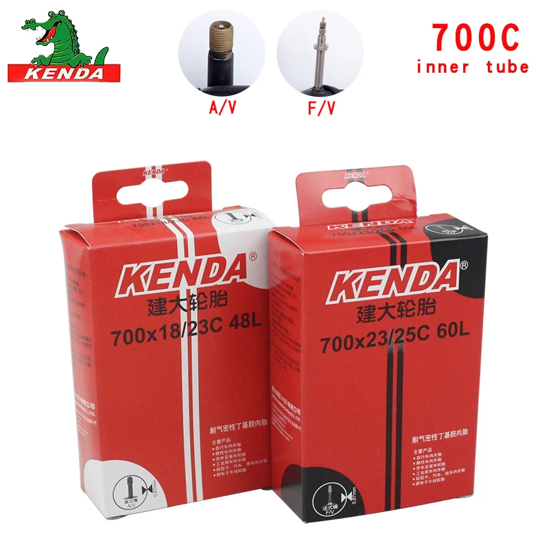 Kenda Mountain Bike Road Bicycle tire 700 *18 23 25 28 32 35 43 45C bike parts AV FV Cycling butyl rubber Bicycle Inner Tube