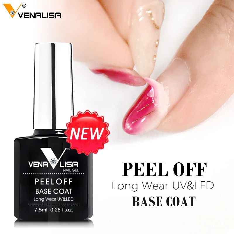 New manicure Venalisa 30ml 1oz Nowipe topcoat soak off led uv nail gel polish base coat nail polish gel - Цвет: PeelOff