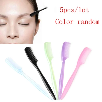 

Random Color ! 5pcs/lot Lash Extension Plastic Brush Eyelash Eyebrow Comb Lift Curl Eye Makeup Comb for Women's Fashion