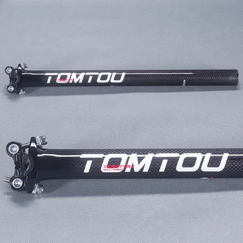 

TOMTOU Bicycle 3k Carbon Seatpost for Road&Mountain Bike MTB Seat Tube Bicycle Parts 27.2/30.8/31.6*350/400/450mm 250g - T74T30
